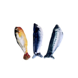 1/3Pcs Wagging Tail Electric Simulation Fish Cat Toy Plush Tap-Activated Interactive Cat Toy Motion Sensor 3 Flapping Mode