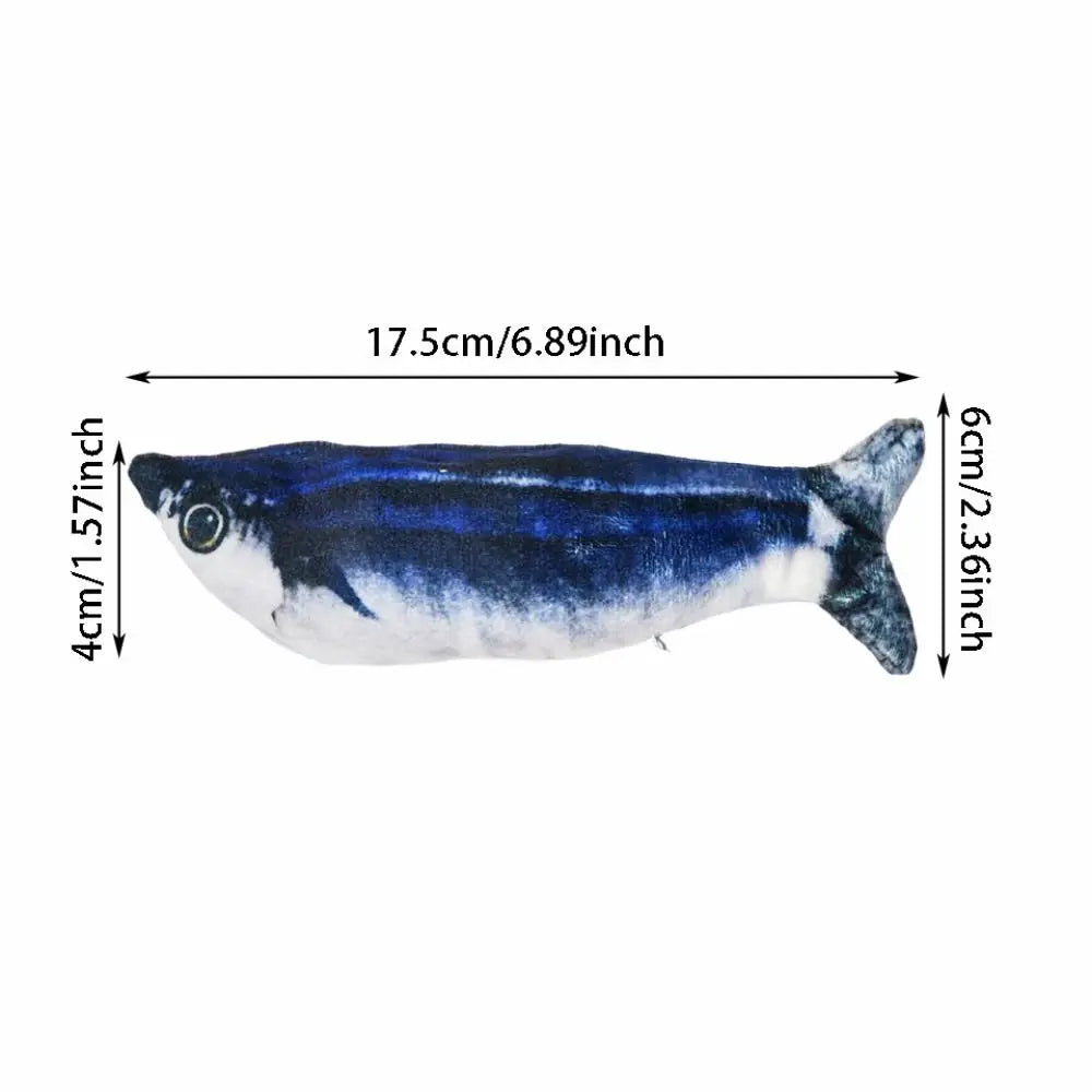 1/3Pcs Wagging Tail Electric Simulation Fish Cat Toy Plush Tap-Activated Interactive Cat Toy Motion Sensor 3 Flapping Mode