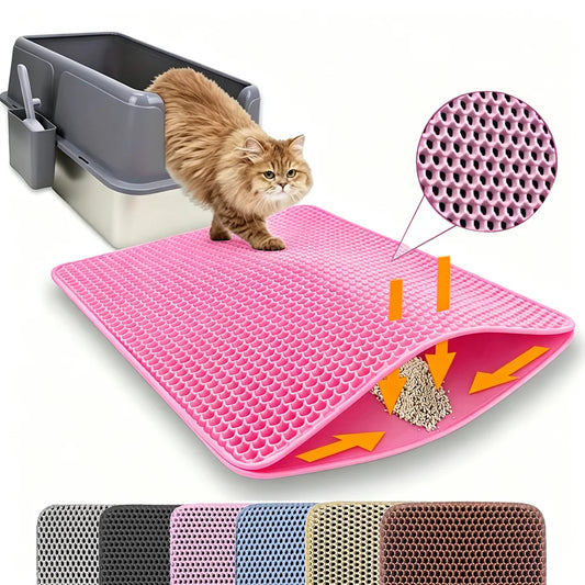 Double-Layer Cat Litter Trapping Mat – Waterproof & Non-Slip